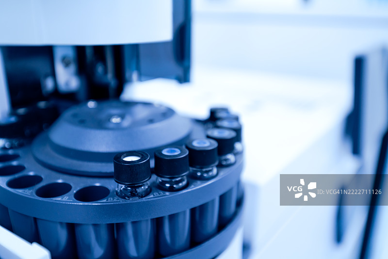 实验室设备的特写视图。图片素材