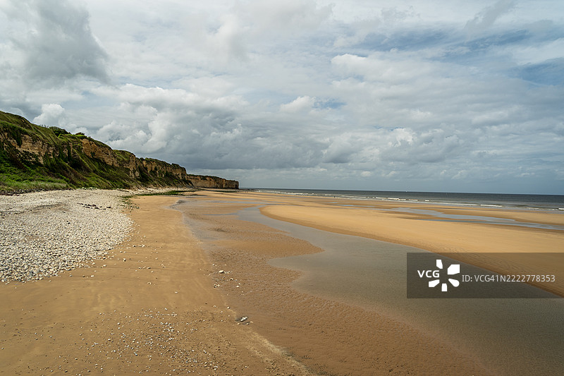 法国诺曼底的奥马哈海滩图片素材