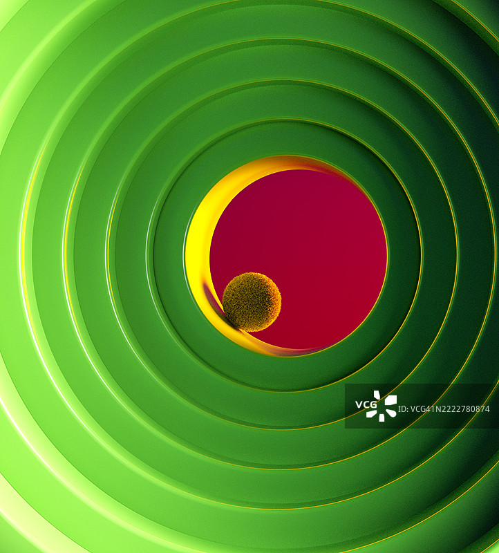 同心圆中的苔藓球图片素材