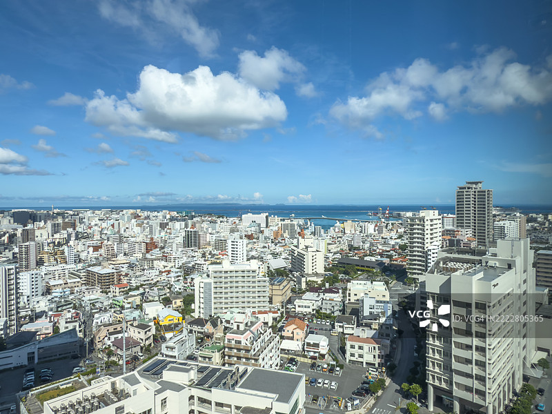 日本那霸市的海边住宅区图片素材