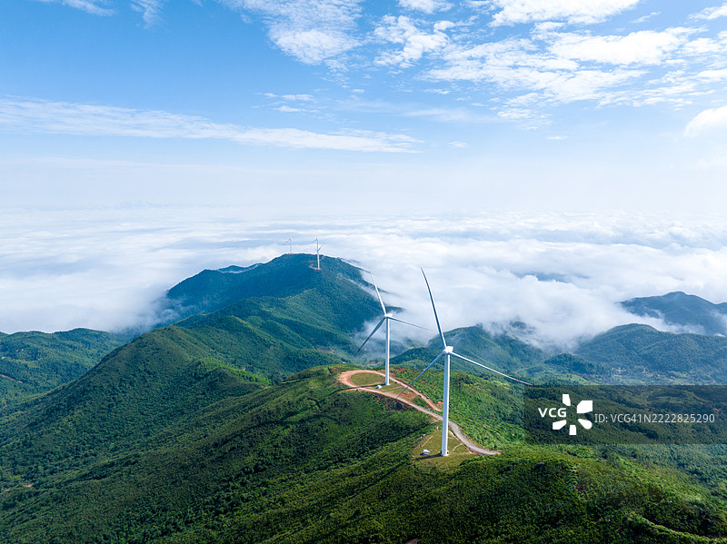 风电场与云海图片素材