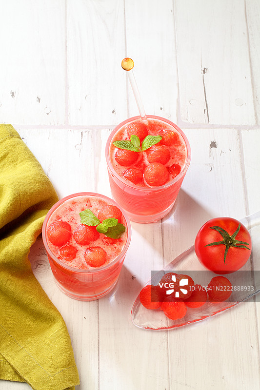 西瓜番茄汁图片素材