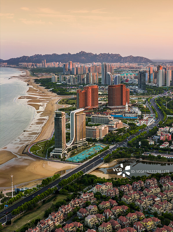 青岛西海岸新区的天际线图片素材