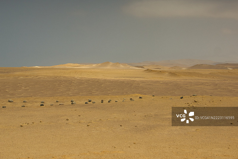 沙丘。秘鲁帕拉卡斯沙漠图片素材