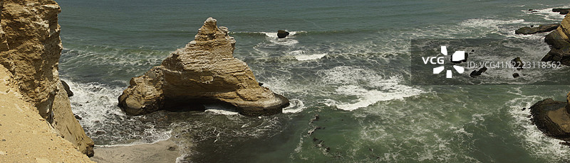 大教堂。全景视图。帕拉卡斯国家保护区。秘鲁太平洋沿岸图片素材