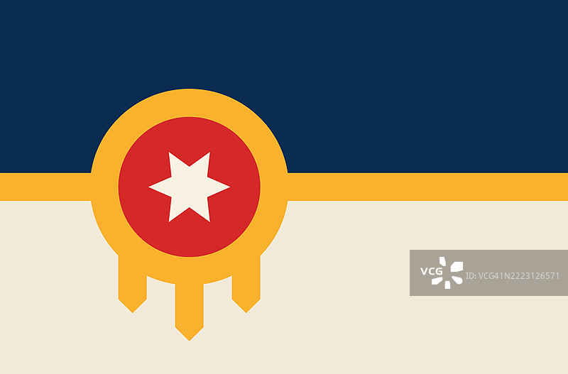 俄克拉荷马州塔尔萨市的旗帜图片素材