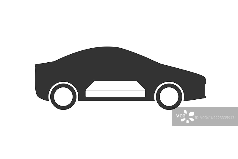 电动车电池充电仪表板界面，顶部视角电动车充电电池矢量图标图片素材