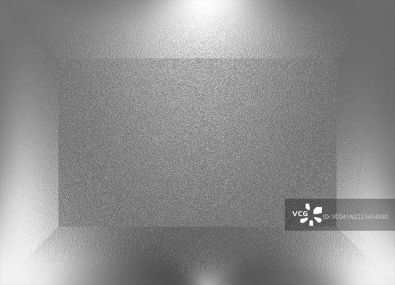 抽象背景，柔和质感的银色金属箔，带有突出方框。图片素材