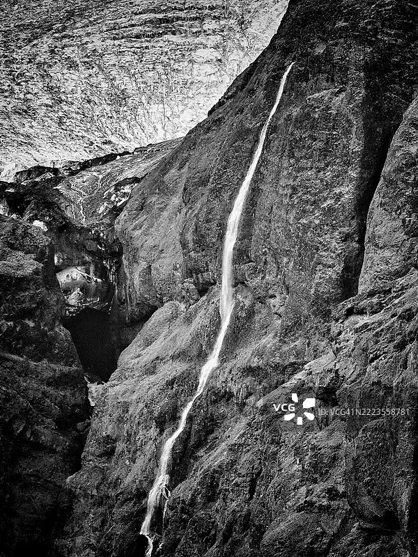 冰岛岩石形成的高角度视图图片素材