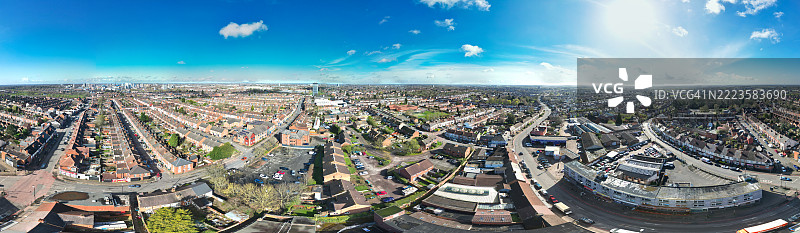 现代中央考文垂市全景，英国图片素材