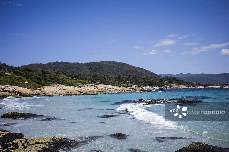 澳大利亚塔斯马尼亚州比切诺的美丽海滩景观图片素材