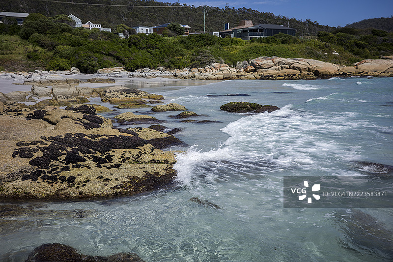 塔斯马尼亚比切诺的清澈海滩景观图片素材