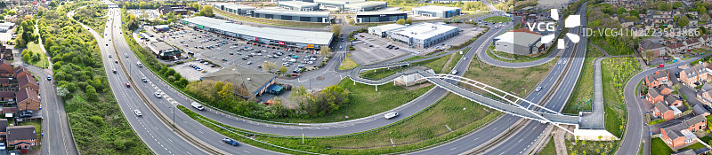 英格兰德比市中心的全景视图，英国，英国，英国图片素材