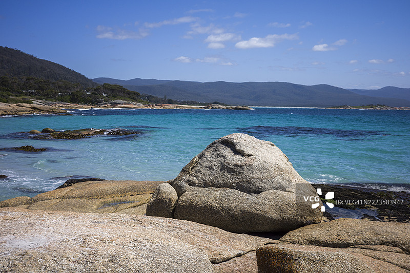 塔斯马尼亚比切诺的清澈海滩景观图片素材
