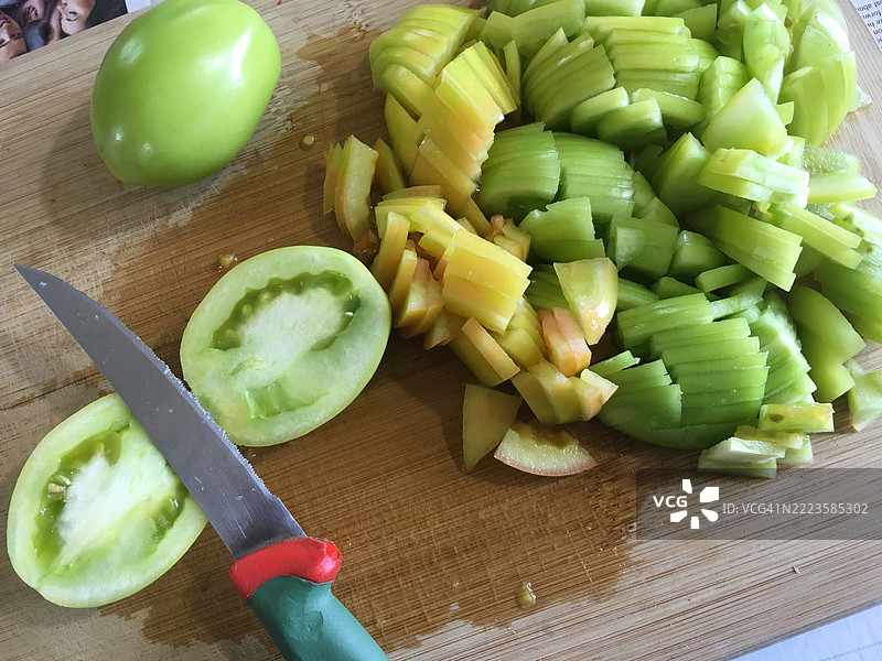 切碎的生番茄图片素材