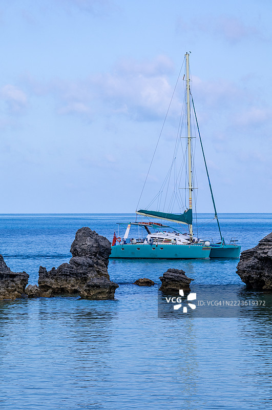 百慕大烟草湾的帆船图片素材