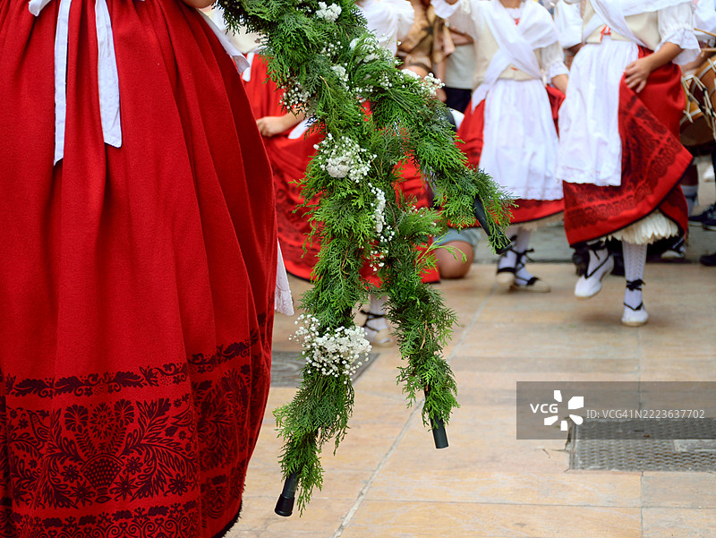 瓦伦西亚的圣体游行传统舞蹈图片素材