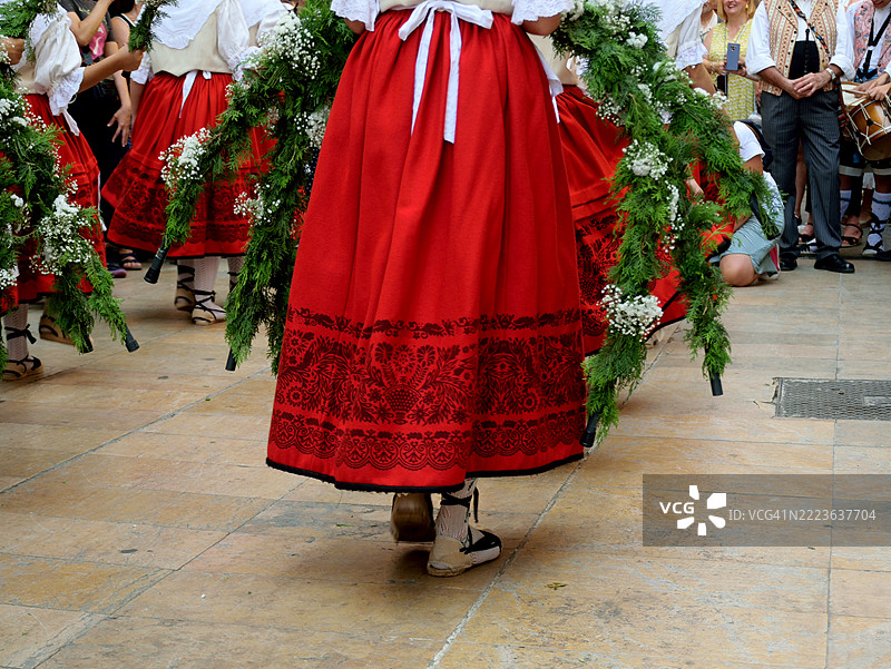 瓦伦西亚的圣体游行传统舞蹈图片素材