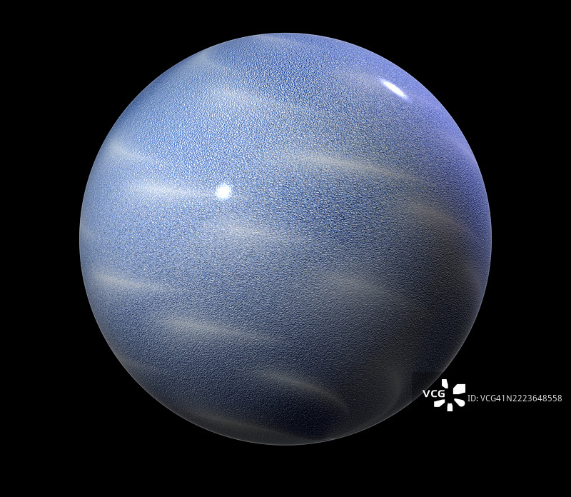 模拟器，黑色背景下从太空看到的蓝色地球。图片素材