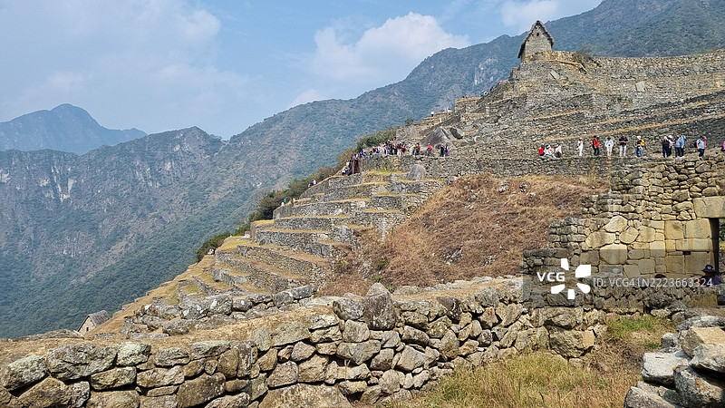 秘鲁马丘比丘神圣城市的印加遗址图片素材