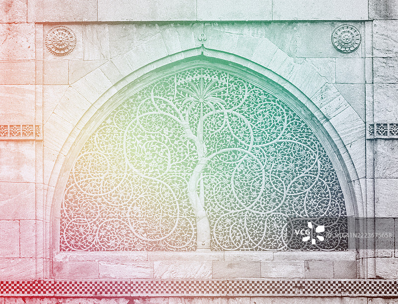 西迪·赛义德清真寺，联合国教科文组织世界遗产，印度古吉拉特邦艾哈迈达巴德。图片素材