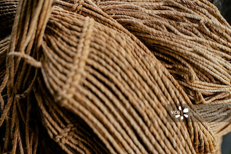 传统织工的棉线图片素材