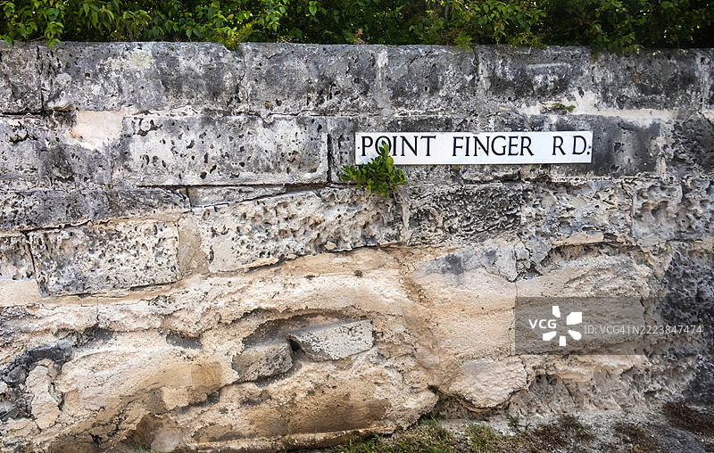 指向手指的路标，百吉特教区，百慕大图片素材