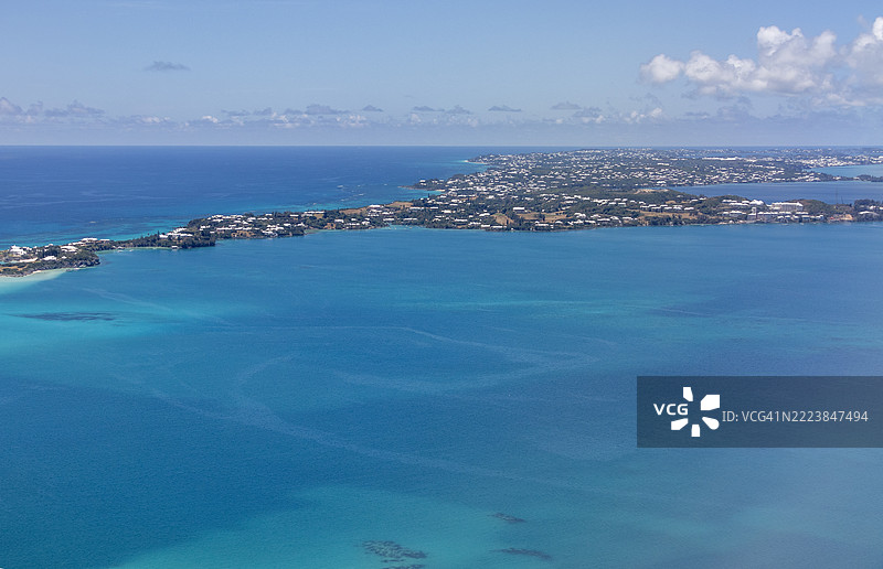 从空中俯瞰百慕大图片素材