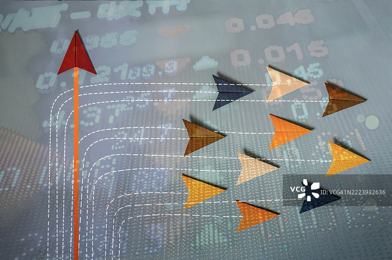 领导概念、竞争、商业与理念、不同的想法图片素材