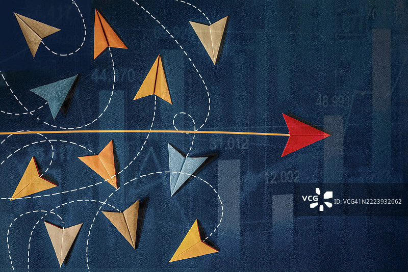 领导概念、竞争、商业与理念、不同的想法图片素材