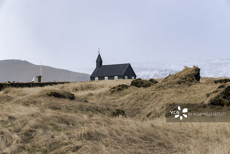 冰岛的布迪尔教堂图片素材