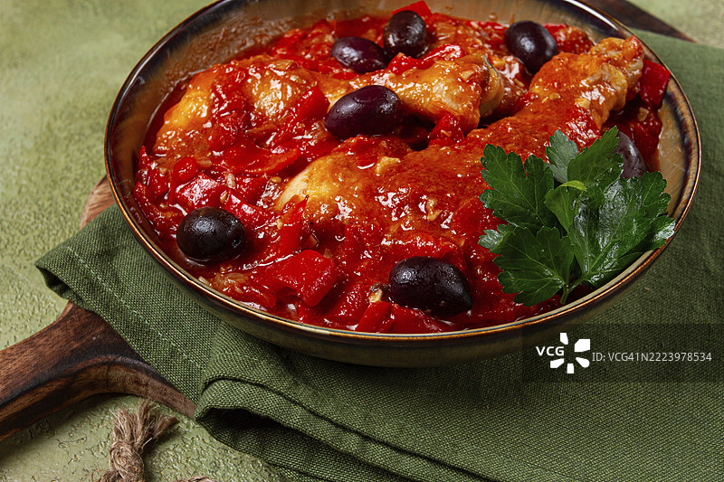 罗马风味鸡肉，家常菜，无人出镜图片素材