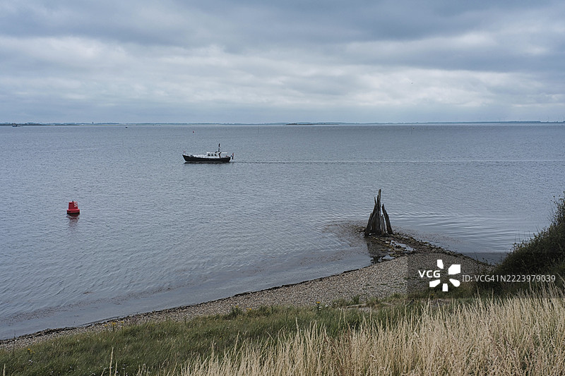 俯瞰格雷维林根湖，西欧最大的内陆盐水湖，位于荷兰的泽兰省和南荷兰省。图片素材