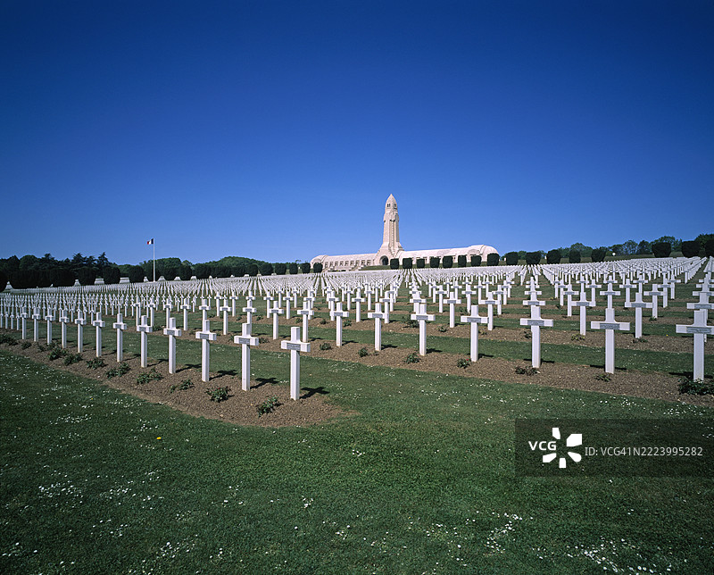 第一次世界大战的杜奥蒙骨灰堂位于维尔登图片素材