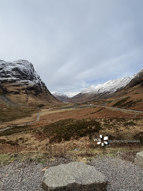 风景如画的景观与天空相映衬，巴拉赫利什，英国图片素材