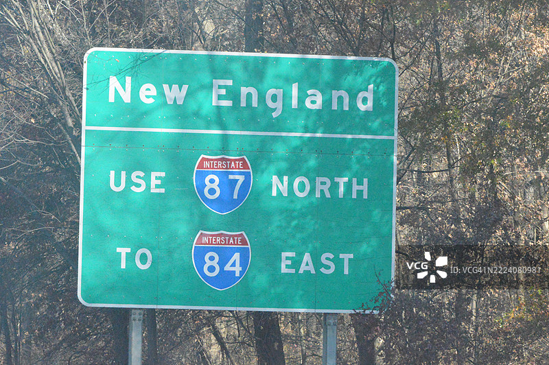 新英格兰高速公路标志图片素材