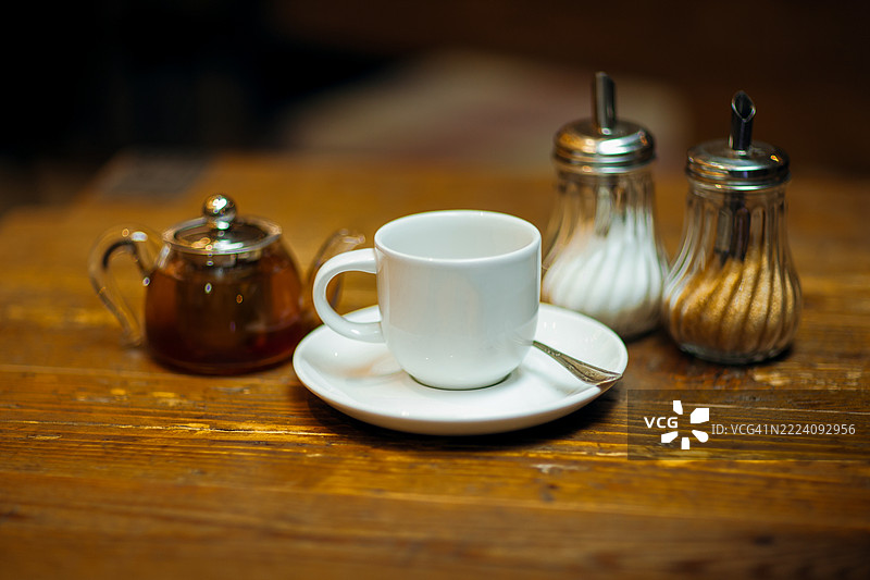 茶、杯子和糖图片素材