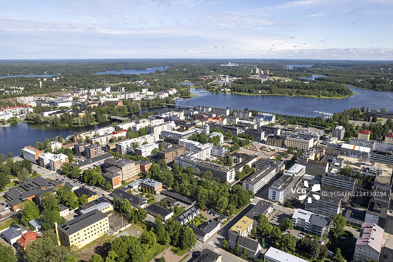 哈梅恩林纳市的鸟瞰图图片素材