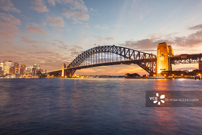 悉尼的日落。新南威尔士州。澳大利亚。图片素材