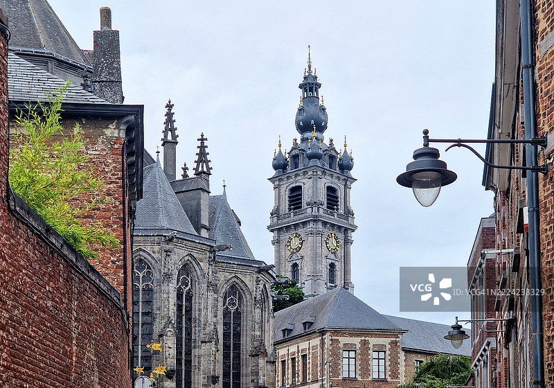 蒙斯的钟楼，位于比利时蒙斯，是一座显著的地标。图片素材