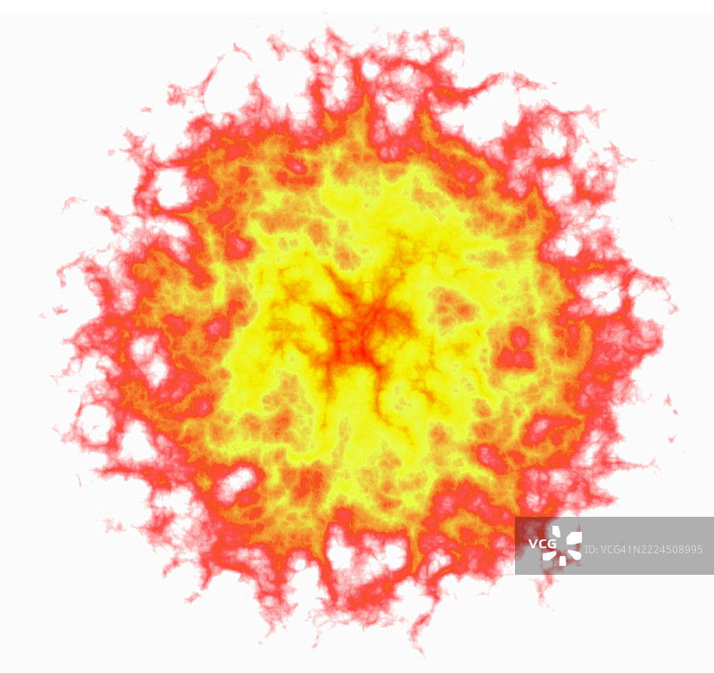 白色背景上的移动火球。图片素材