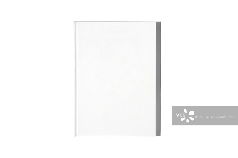 白色背景上的空白书籍模型。文本、徽标、设计元素的空白空间。图片素材