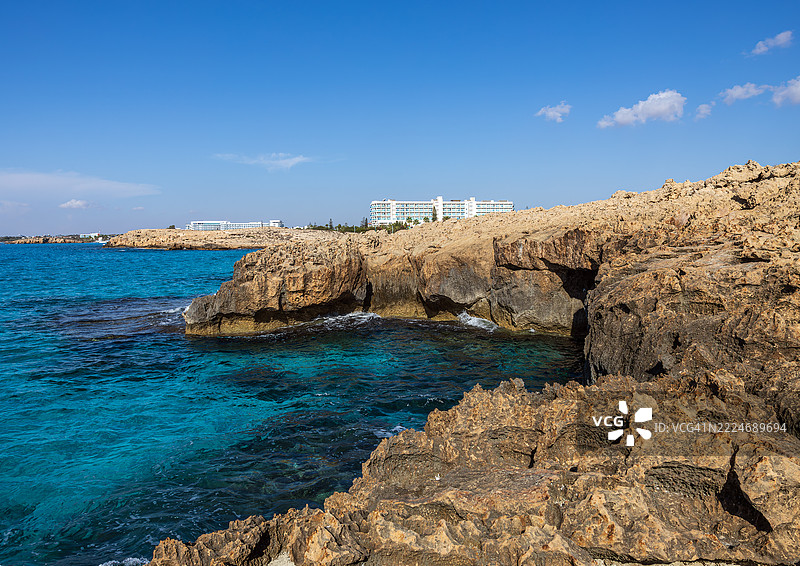 Scenic view of sea against sky,Ayia Napa,Famagusta,Cyprus图片素材