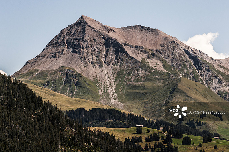 Scenic view of mountains against sky,Bern,Switzerland图片素材