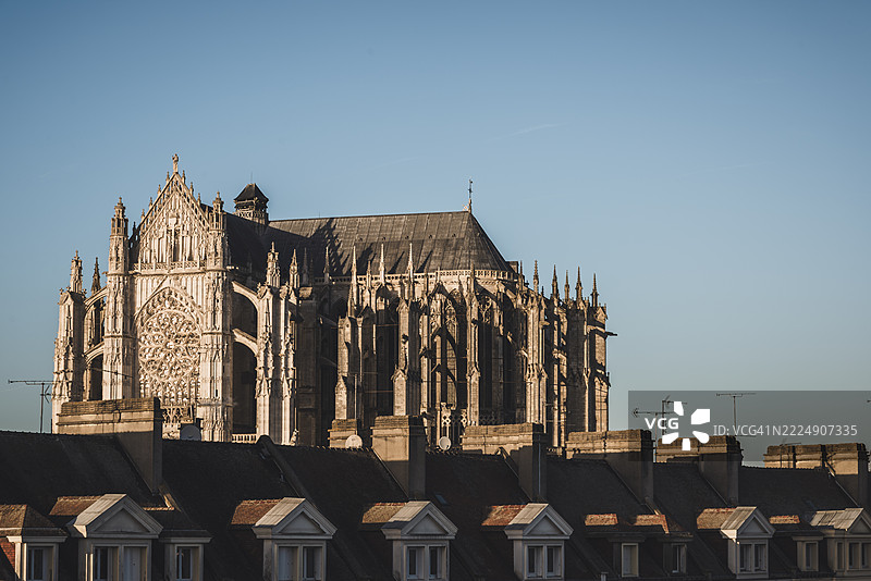 博韦大教堂的屋顶和塔楼图片素材