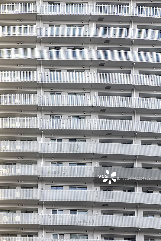 住宅建筑的重复阳台图案图片素材