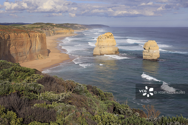 十二使徒岩。大洋路。维多利亚州。澳大利亚。图片素材