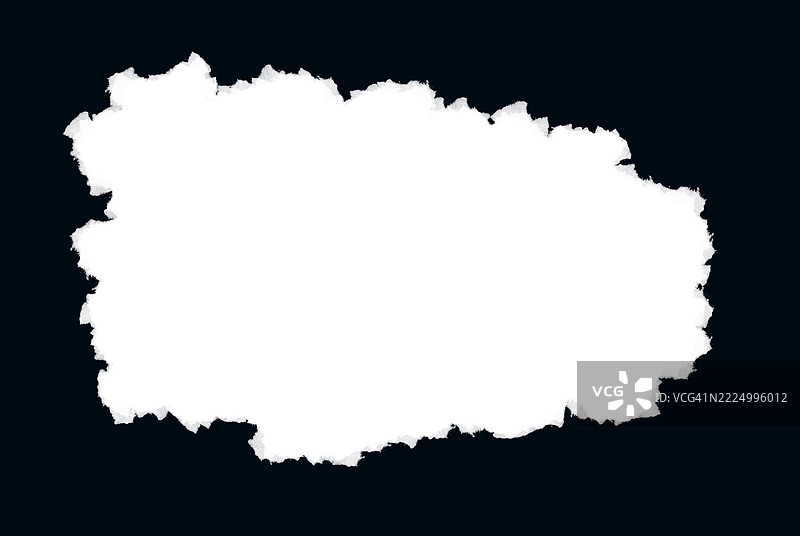 撕裂的白色背景，带有黑色边框图片素材