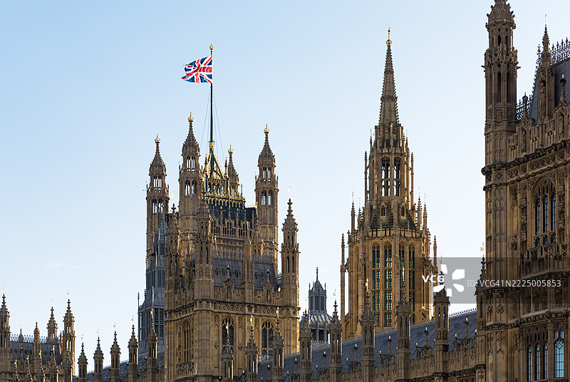 伦敦威斯敏斯特的英国国会大厦图片素材