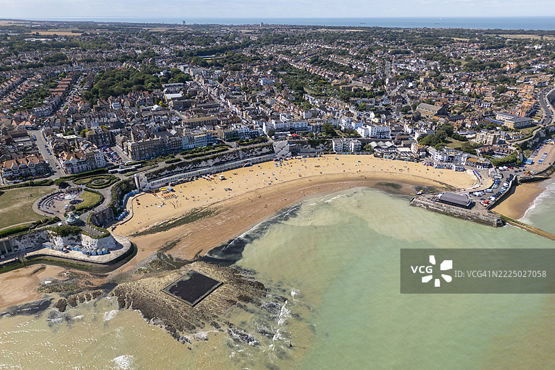 维京湾的鸟瞰图，布罗德斯泰尔斯。图片素材